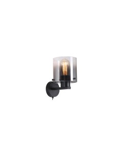 Searchlight® I Аплик Sweden - матово черно и опушено стъкло I 1 x E27 - 88912-1BK - Цена | LEDs4economy