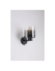 Searchlight® I Аплик Sweden - матово черно и опушено стъкло I 1 x E27 - 88912-1BK - Цена | LEDs4economy 2