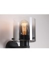 Searchlight® I Аплик Sweden - матово черно и опушено стъкло I 1 x E27 - 88912-1BK - 3