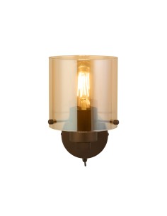 Searchlight® I Аплик Sweden - метал мока и кехлибарено стъкло I 1 x E27 - 88912-1MO - Цена | LEDs4economy