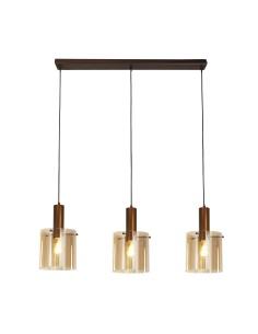 Searchlight® I Пендел Sweden - метал мока и кехлибарено стъкло I 3 x E27 - 88912-3MO - Цена | LEDs4economy