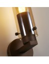 Searchlight® I Аплик Sweden II - метал мока и кехлибарено стъкло I 1 x E27 - 88920-1MO - 3