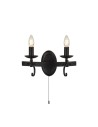 Searchlight® I Аплик Cartwheel III - черно ковано желязо I 2 x E14 - 8902-2BK