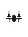 Searchlight® I Аплик Cartwheel III - черно ковано желязо I 2 x E14 - 8902-2BK - 2