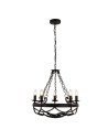 Searchlight® I Пендел Cartwheel III - Черно ковано желязо I 5 x E14 - 8905-5BK
