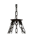 Searchlight® I Пендел Cartwheel III - Черно ковано желязо I 5 x E14 - 8905-5BK - 3