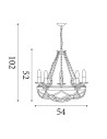 Searchlight® I Пендел Cartwheel III - Черно ковано желязо I 5 x E14 - 8905-5BK - 4