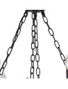 Searchlight® I Пендел Cartwheel III 1 - Черно ковано желязо I 12 x E14 - 8912-12BK - 3