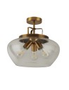Searchlight® I Плафон Boule - бронз и прозрачно стъкло I 3 x E27 - 8973-3BZ - 2