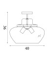 Searchlight® I Плафон Boule - бронз и прозрачно стъкло I 3 x E27 - 8973-3BZ - 4