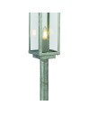 Searchlight® I Градински стълб Box II - поцинкован сребрист метал и стъкло I 1 x E27 - 90151-900SI - 2