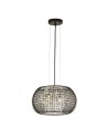 Searchlight® I Пендел Cage - черен метал и кристално стъкло I 4 x G9 - 9094-4BK