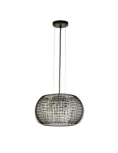 Searchlight® I Пендел Cage - черен метал и кристално стъкло I 4 x G9 - 9094-4BK - Цена | LEDs4economy 2
