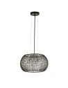 Searchlight® I Пендел Cage - черен метал и кристално стъкло I 4 x G9 - 9094-4BK - 2