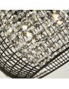 Searchlight® I Пендел Cage - черен метал и кристално стъкло I 4 x G9 - 9094-4BK - 3