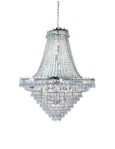Searchlight® I Полилей Versailles - хромиран метал и кристал I 19 x E14 - 9112-102CC - Цена | LEDs4economy