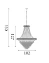 Searchlight® I Полилей Versailles - злато и кристал I 19 x E14 - 9112-102GO - 4