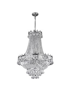 Searchlight® I Полилей Versailles - хромиран метал и кристал I 9 x E14 - 9112-52CC - Цена | LEDs4economy 2