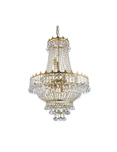 Searchlight® I Полилей Versailles - злато и кристал I 9 x E14 - 9112-52GO - Цена | LEDs4economy 2