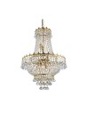 Searchlight® I Полилей Versailles - злато и кристал I 9 x E14 - 9112-52GO - 2