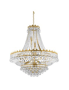 Searchlight® I Полилей Versailles - злато и кристал I 13 x E14 - 9112-82GO - Цена | LEDs4economy 2