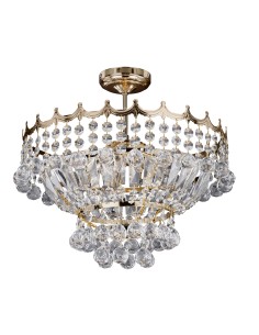 Searchlight® I Полилей Versailles - златист метал и кристал I 5 x E14 - 9113-39GO - Цена | LEDs4economy 2