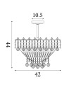 Searchlight® I Полилей Versailles - златист метал и кристал I 5 x E14 - 9113-39GO - 4