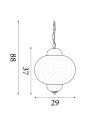 Searchlight® I Пендел Fretwork - лазерно изрязан никел I 1 x E27 - 9221-1SS - 3