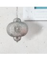 Searchlight® I Пендел Fretwork - лазерно изрязан никел I 1 x E27 - 9221-1SS - 4