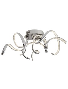 Searchlight® I Twirls LED плафон - хром и прозрачен кристал I 3 x LED - 9233-3CC - Цена | LEDs4economy