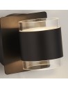 Searchlight® I Аплик Tumbler - черен метал и прозрачен акрил I 2 x LED - 93290-2BK - 3