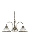 Searchlight® I Пендел American Diner - античен месинг и оребрено стъкло I 3 x E27 - 9343-3