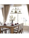Searchlight® I Пендел American Diner - античен месинг и оребрено стъкло I 3 x E27 - 9343-3 - 5