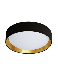 Searchlight® I Плафон Gianna - Черен плат, златиста вътрешна част и акрилен дифузер I 1 x LED - 9371-37BGO - Цена | LEDs4economy 2