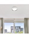 Searchlight® I LED плафон Gianna - бял абажур сребрист вътрешен I 1 x LED - 9371-37WSI - 5