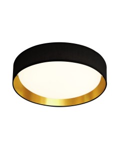 Searchlight® I Плафон Gianna - Черен плат, златиста вътрешна част и акрилен дифузер I 1 x LED - 9371-50BGO - Цена | LEDs4economy