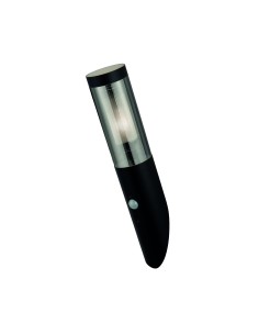 Searchlight® I Външен аплик Batton - черен метал и опушен поликарбонат I 1 x E27 - 93901BK-PIR - Цена | LEDs4economy