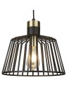 Searchlight® I Пендел Bird Cage - метал, черен и сатениран месинг I 1 x E27 - 9411BK