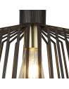 Searchlight® I Пендел Bird Cage - метал, черен и сатениран месинг I 1 x E27 - 9411BK - 3