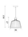 Searchlight® I Пендел Bird Cage - метал, черен и сатениран месинг I 1 x E27 - 9411BK - 4