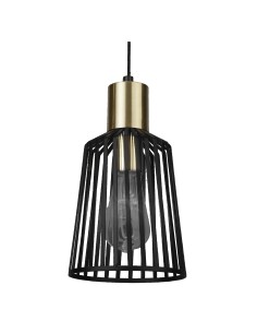 Searchlight® I Пендел Bird Cage - метал, черен и сатениран месинг I 1 x E27 - 9412BK - Цена | LEDs4economy 2