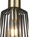 Searchlight® I Пендел Bird Cage - метал, черен и сатениран месинг I 1 x E27 - 9412BK - 3