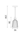 Searchlight® I Пендел Bird Cage - метал, черен и сатениран месинг I 1 x E27 - 9412BK - 4