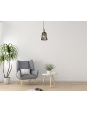 Searchlight® I Пендел Bird Cage - метал, черен и сатениран месинг I 1 x E27 - 9412BK - 5
