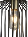 Searchlight® I Пендел Bird Cage - метал, черен и сатениран месинг I 1 x E27 - 9413BK - 3