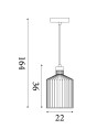 Searchlight® I Пендел Bird Cage - метал, черен и сатениран месинг I 1 x E27 - 9413BK - 4