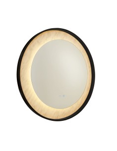 Searchlight® I Luxo LED огледало, матово черно метално с мраморен ефект I x LED strips - 96060BK - Цена | LEDs4economy