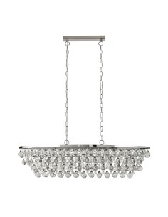 Searchlight® I Пендел Michelle - хромиран метал и стъкло с капки дъжд I 5 x E27 - 9635-5CC - Цена | LEDs4economy 2