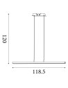 Searchlight® I Пендел Tribeca - черен метал I 1 x LED - 96381-1BK - 4
