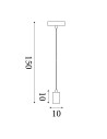 Searchlight® I Пендел Squiggle - черен метал и кабели I 1 x E27 - 9661BK - 4